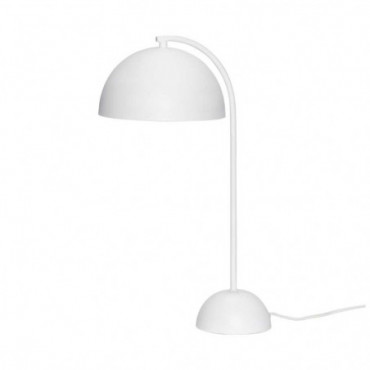 Lampe De Bureau Éclairage Directe Cylindrique En Métal Blanc