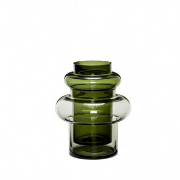 Vase Soufflé Décoratif En Verre Vert