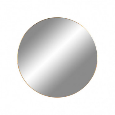 Miroir Jersey Avec Cadre Aspect Laiton Diamètre60 Cm