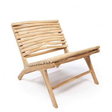 Chaise Lounge Teck Insulaire - Naturel
