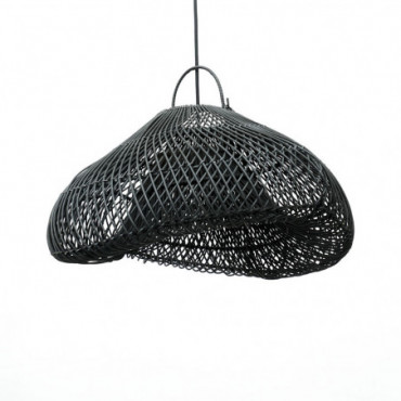 Lampe Rotin Suspendue Nuage - Noir - 60cm