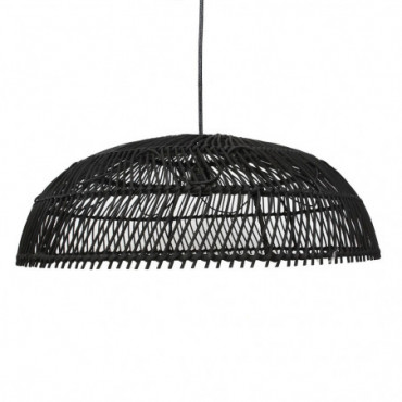 Lampe Rotin Suspendue Paraguas - Noir - 60cm