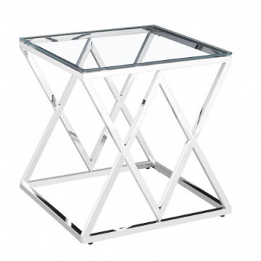 Table D'Appoint Pyramide Argent