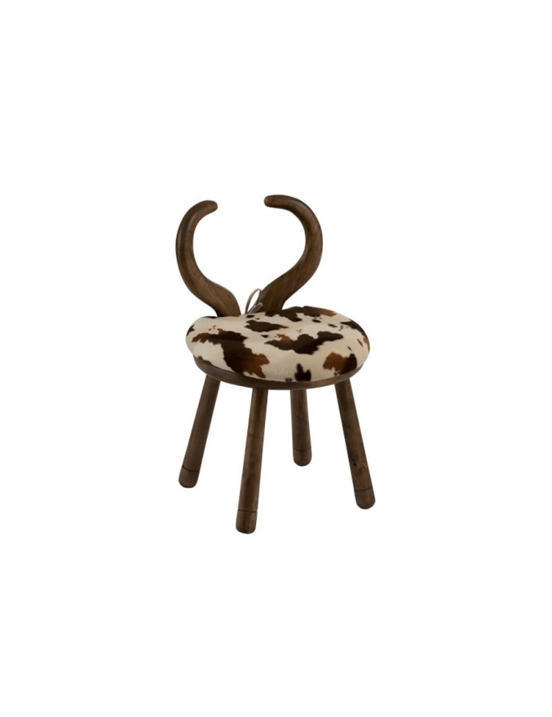 Chaise Oreille Vache Bois Marron