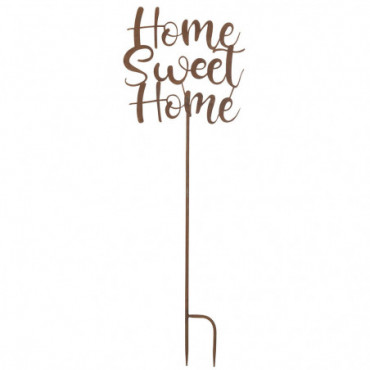 Decoration Jardin Home Sweet Home Metal Rouille