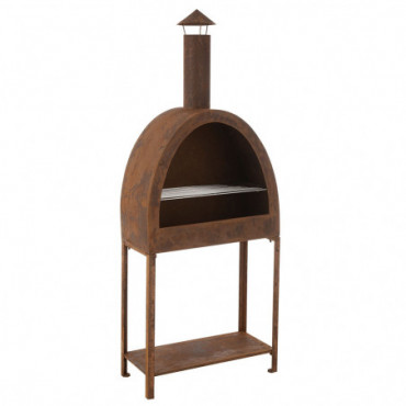Four A Bois Barbecue Metal Rouille