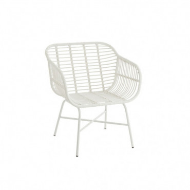Chaise D'Exterieur Rachelle Metal/Plastique Blanc
