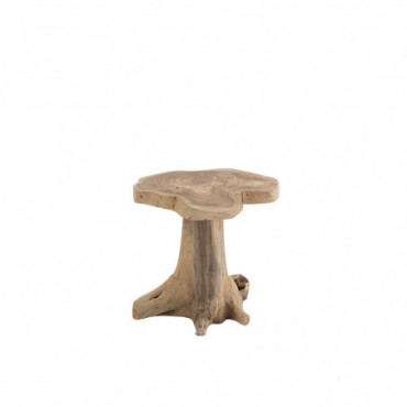 Table D'Appoint Amy Teck Naturel Petite Taille