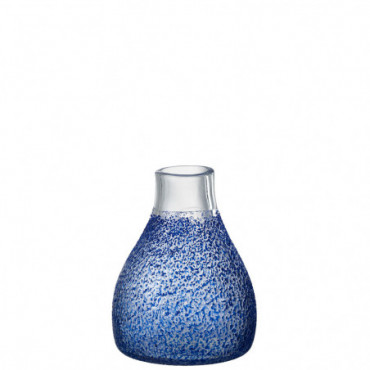 Vase Santorini Verre Bleu Petite Taille