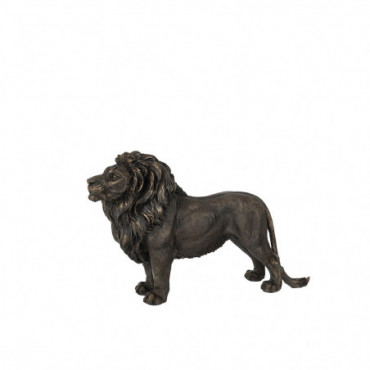 Lion Résine Bronze Grande Taille