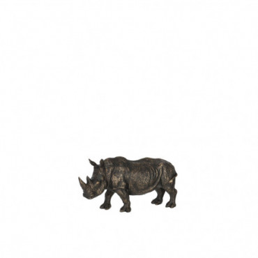 Rhinocéros Résine Bronze Petite Taille