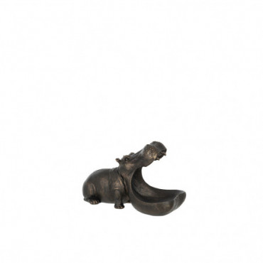Hippopotame Résine Bronze