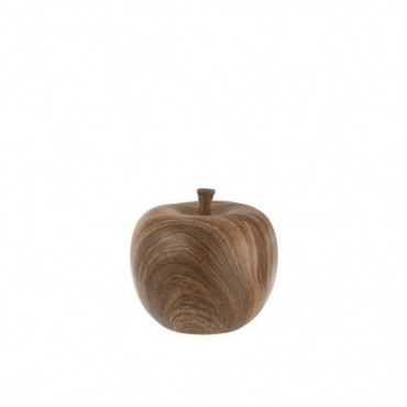 Pomme Ceramique Marron Taille Moyenne
