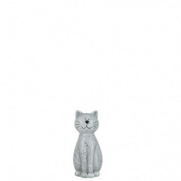Chat Resine Gris Petite Taille