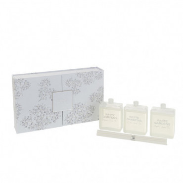 Boite De 3 Huiles Parfumees + Batons White Gardens Blanche
