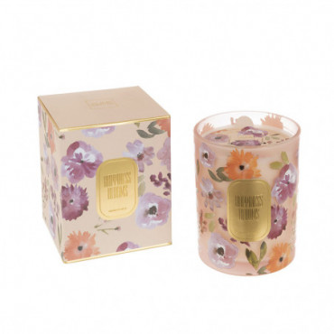 Bougie Parfumee Hapiness Blooms Rose Grande Taille-70H