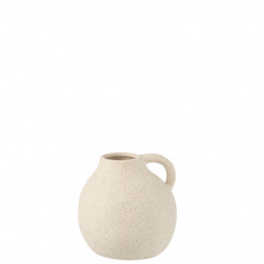 Vase Cruche Ceramique Beige S