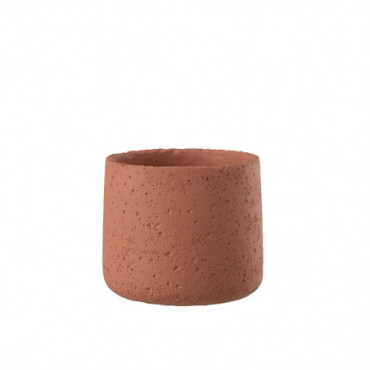 Cache-Pot Potine Ciment Terracotta Taille Moyenne