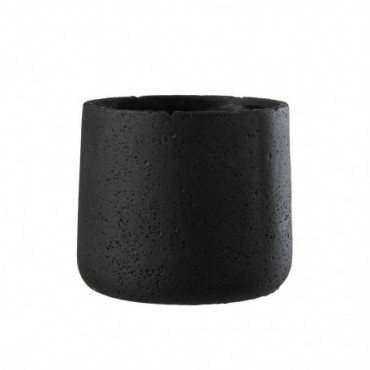 Cache-Pot Potine Ciment Noir Grande Taille