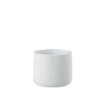 Cache-Pot Potine Ciment Blanc Petite Taille