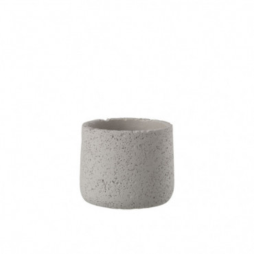 Cache-Pot Potine Ciment Taupe Petite Taille
