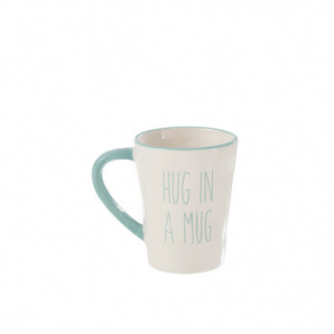 Mug Hug In A Mug Ceramique Blanc/Bleu