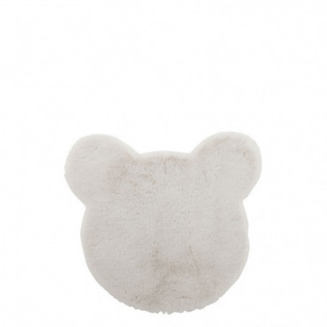 Tapis Tete D'Ours Polyester Blanc