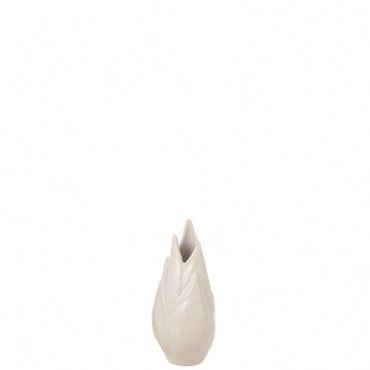 Vase Ibiza Brillant Ceramique Beige Petite Taille