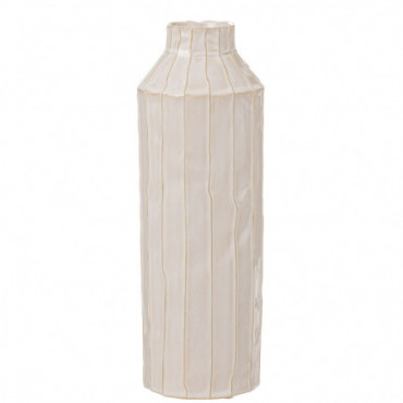 Vase Bouteille De Lait Ceramique Blanc Grande Taille