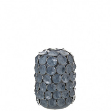 Vase Petale Ceramique Bleu Petite Taille