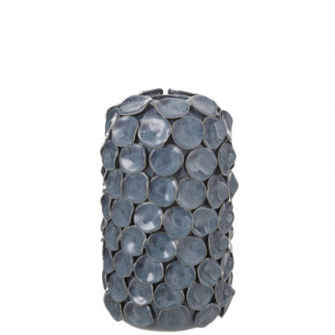 Vase Petale Ceramique Bleu Grande Taille