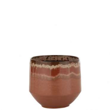 Cache-Pot Pot Aline Ceramique Rouge Grande Taille