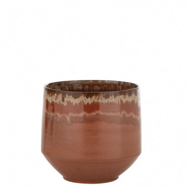 Cache-Pot Pot Aline Ceramique Rouge Extra Grande Taille
