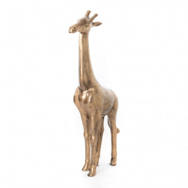 Girafe H 190Cm Patine Dorée
