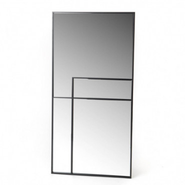 Miroir Art Deco 120X60 Metal Et Miroir