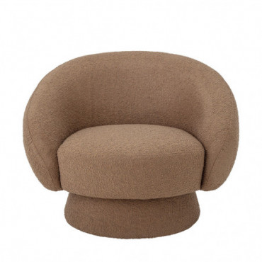 Fauteuil Ted - marron - polyester