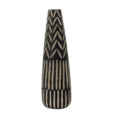 Vase Déco Noami - Noir - Paulownia P18 x H60cm