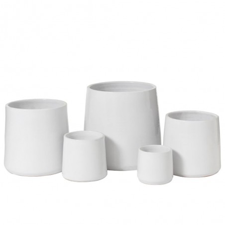 Cachepot Rond Ceramique Blanc Extra Large De Marque J-Line