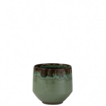 Cache Pot Aline Ceramique Vert L