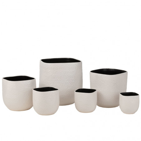 Cache-Pot en céramique coloris blanc Ø16cm H.15 cm